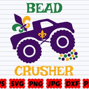 Bead Crusher SVG | Boy Mardi Gras SVG | Mardi Gras SVG | Mardi Gras Quote Svg | Mardi Gras Saying Svg | Crusher Svg | Mardi Gras Truck Svg