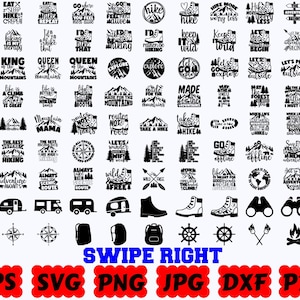 Hiking SVG | Adventure SVG | Nature SVG | Mountains Svg | Travel | Cut Files for Cricut & Silhouette | Svg Eps Dxf Png Jpg | Commercial Use image 1