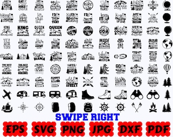 Hiking SVG | Adventure SVG | Nature SVG | Mountains Svg | Travel | Cut Files for Cricut & Silhouette | Svg Eps Dxf Png Jpg | Commercial Use