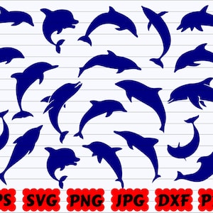 Dolphin SVG | Dolphin SVG Bundle | Dolphin Clipart | Dolphin Cut File | Dolphin SIlhouette | Dolphin Vector | Sea World Svg | Sea Animal Svg