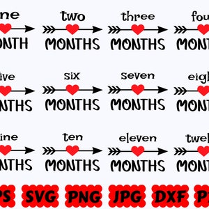Hitos del bebé SVG / Archivo de corte de hitos del bebé / Hitos mensuales SVG / SVG de recién nacido / Hitos del bebé Svg / Hitos Svg / Archivo de corte de bebé