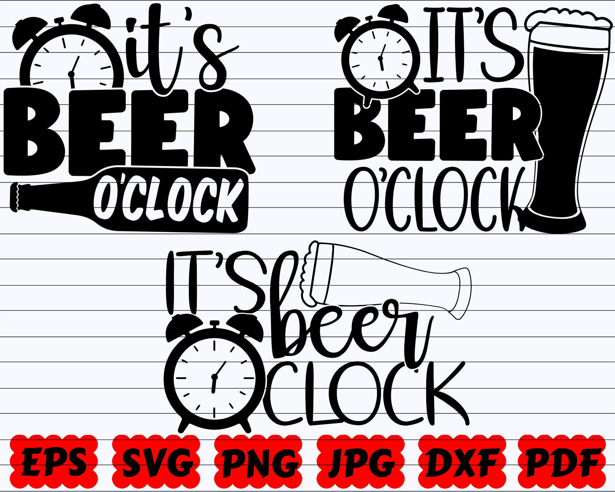 It's Beer O'clock SVG Beer O'clock SVG Funny Etsy Canada