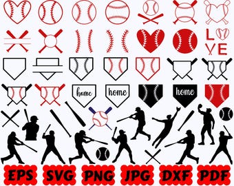 Baseball Silhouette | Baseball SVG | Sport SVG | Cut Files for Cricut & Silhouette | Svg Eps Dxf Png Jpg Pdf | Commercial Use