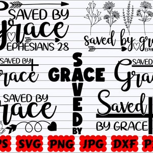 Saved By Grace SVG | Grace SVG | Saved By Jesus SVG | Religious Svg | Christian Svg | Jesus Svg | Faith Svg | God Svg | Bible Svg| Scripture