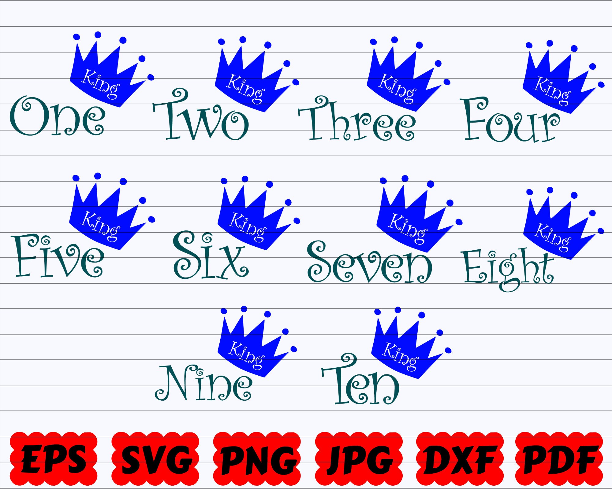 Download Crown Svg Birthday Svg Crown Bundle Svg Crown Cut Files Etsy