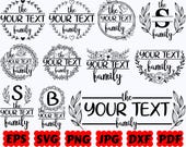 Family Name Monogram SVG | Wedding SVG | Mr And Mrs SVG | Bride Svg | Cut File for Cricut & Silhouette | Svg Eps Dxf Png Jpg |Commercial Use