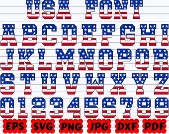 USA Flag Alphabet SVG | American Flag Alphabet SVG | Usa Flag Font Svg | Usa Font Svg | America Font Svg | Usa Flag Letters Svg | Font Svg