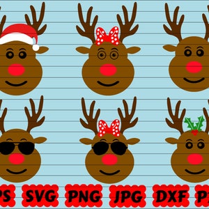 Reindeer SVG | Reindeer Bundle SVG | Reindeer Clipart | Reindeer Cut Files | Christmas Svg | Reindeer Face Svg | Reindeer Head Svg | Shirt