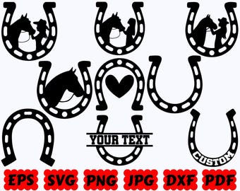 Horseshoe SVG | Horse SVG | Riding SVG | Animal Svg | Cut Files for Cricut & Silhouette | Svg Eps Dxf Png Jpg Pdf | Commercial Use