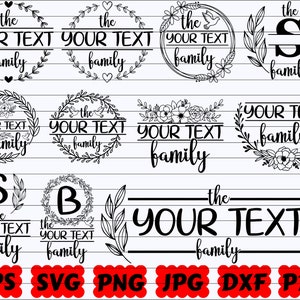 Monogramma cognome SVG / Nome cognome SVG / Monogramma matrimonio SVG / Monogramma diviso SVG / Monogramma famiglia SVG / Segno famiglia SVG / Matrimonio SVG
