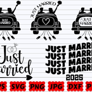 Just Married SVG | Wedding SVG | Mr And Mrs SVG | Bride Svg | Groom Svg | Wifey Svg | Hubby Svg | Marriage Svg | Save The Date Svg |Cut File