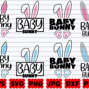 Bunny Family SVG Easter Family SVG Mama Bunny SVG Dada Bunny Svg ...