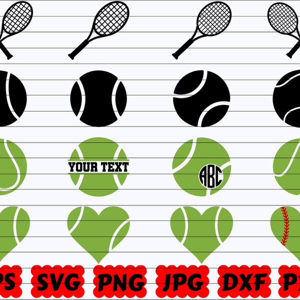 Tennis Silhouette | Tennis Cut Files | Tennis Heart SVG | Tennis Ball SVG | Tennis Svg Bundle | Tennis Design Svg | Tennis Racket Svg | Png