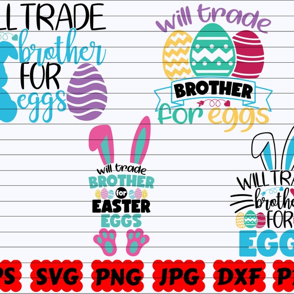Will Trade Brother For Eggs SVG | Will Trade Brother SVG | Trade Brother For Eggs SVG | Funny Easter Svg | Trade Brother Svg | Easter Quote