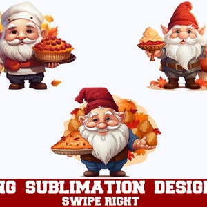 Thanksgiving Pie PNG | Gnome With Pie PNG | Pie PNG | Thanksgiving Sublimation | Thanksgiving Clipart | Fall Png | Fall Sublimation | Gnome