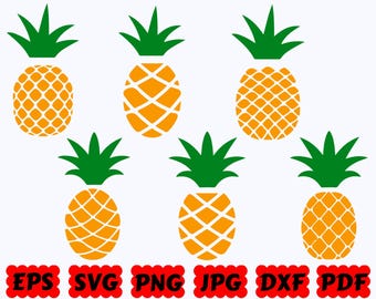 Ananas SVG | Früchte SVG | Tropisch SVG | Sommer geschnitten Datei | Schnittdateien für Cricut & Silhouette | Svg Eps Dxf Png Jpg Pdf | Kommerzielle Nutzung