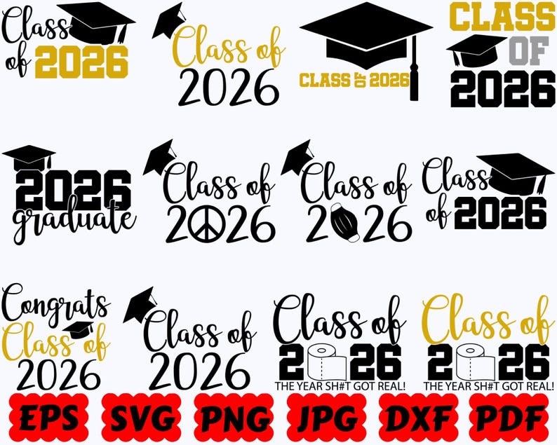 Class of 2026 SVG | Graduation 2026 SVG | Graduate SVG | Cut Files for ...