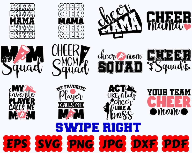Cheer SVG | Cheerleader SVG | Cheer Mom SVG | Cheerleading Svg | Cheer Life Svg | Sport Svg | Cut Files for Cricut | Svg Eps Dxf Png Jpg image 3