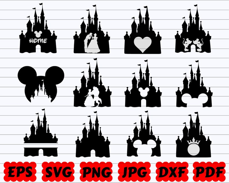 Download Disney Castle Svg Bundle Disney Castle Cut File Disney Castle Silhouette Disney Svg Castle Svg Mickey Minnie Svg Beauty And The Beast Svg Visual Arts Collage Jewellerymilad Com