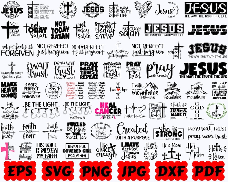 Religious SVG | Christian SVG | Jesus SVG | Bible Svg | God Svg | Faith Svg | Cut Files for Cricut & Silhouette | Svg Eps Dxf Png Jpg Pdf image 9