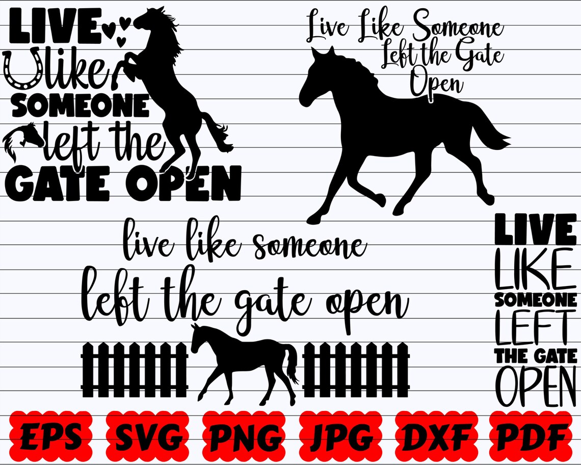 Live Like Someone Left The Gate Open Wood Sign - Rustic Horse Decor For Farmhouse, Cottagecore - View #6