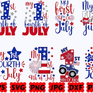 My First 4th Of July SVG | 1st 4th Of July SVG | 4th Of July SVG | America Svg | Cut Files for Cricut & Silhouette | Svg Eps Dxf Png Jpg Pdf