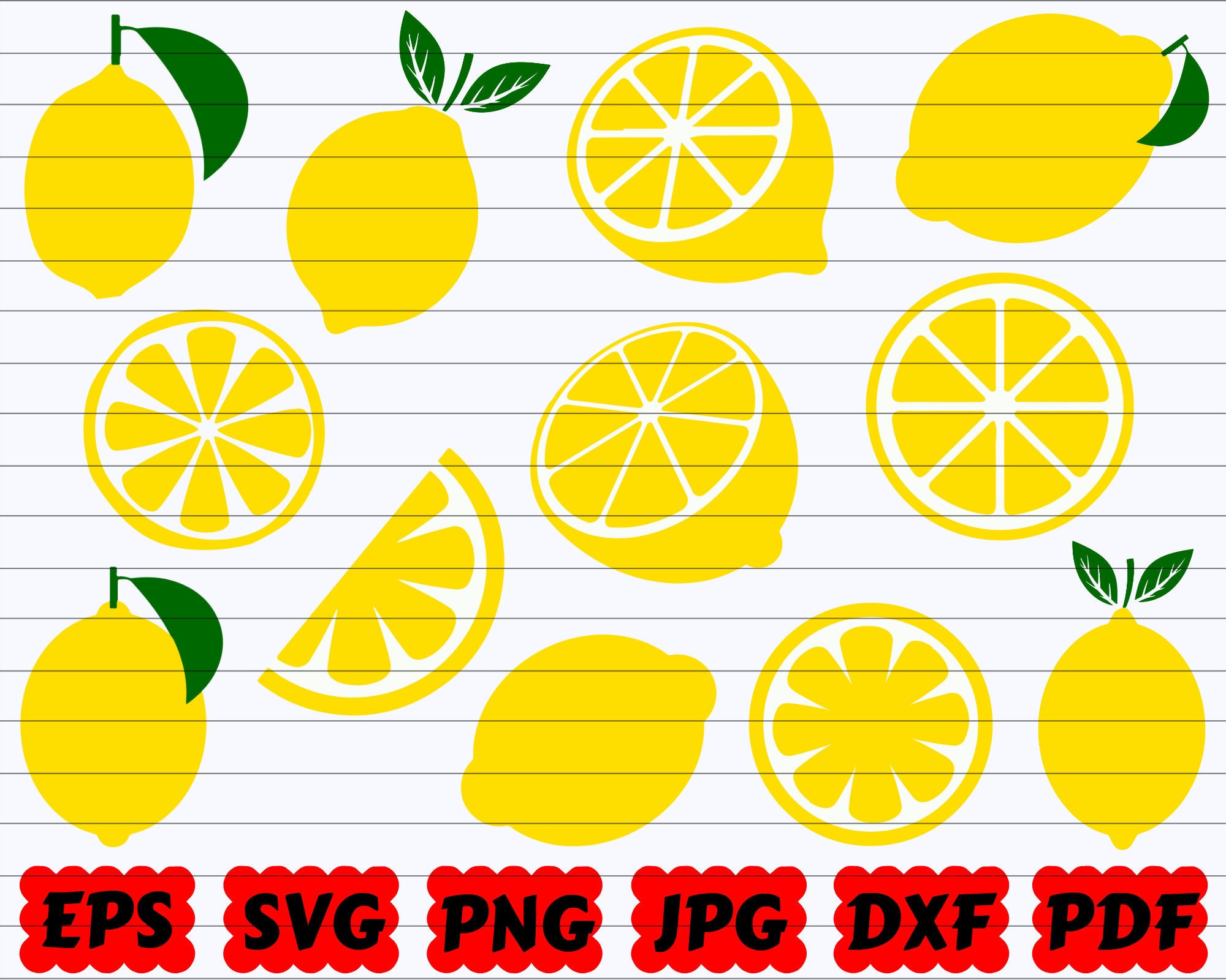 Download Lemon Svg Lemons Svg Bundle Lemon Clipart Lemon Cut File Etsy