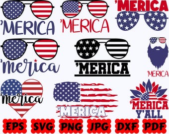 Merica SVG | America SVG | USA Svg | 4th Of July Svg | America Svg | Usa Svg | Cut Files for Cricut & Silhouette | Svg Eps Dxf Png Jpg Pdf