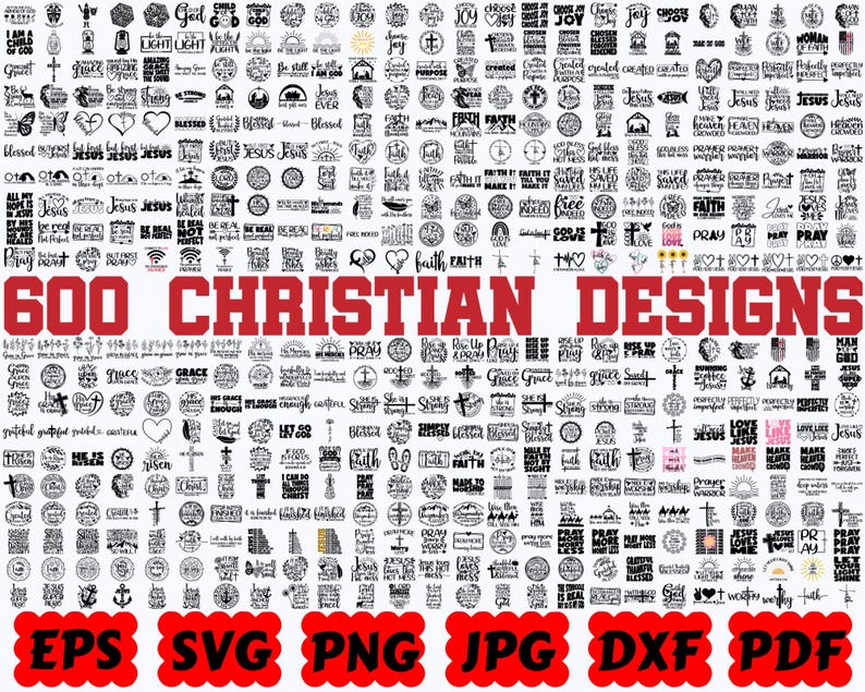 Religious SVG | Christian SVG | Jesus SVG | Bible Svg | God Svg | Faith Svg | Cut Files for Cricut & Silhouette | Svg Eps Dxf Png Jpg Pdf image 1