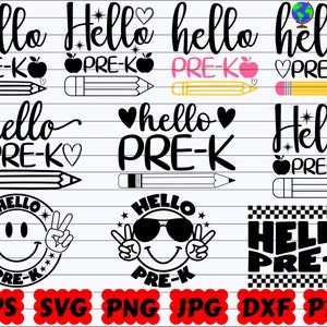 Hello Pre-K SVG | Pre-K SVG | Back To School SVG | School Svg | School Grade Svg | First Day Of School Svg | Hello Grade Svg | Hello School