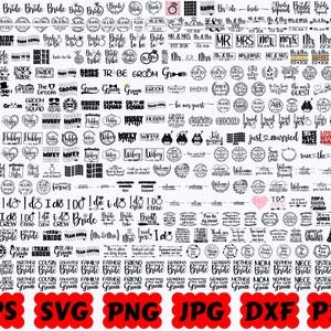 Wedding SVG | Mr And Mrs SVG | Bride SVG | Groom Svg | Marriage Svg | Save The Date Svg | Cut File for Cricut & Silhouette | Eps Dxf Png Jpg