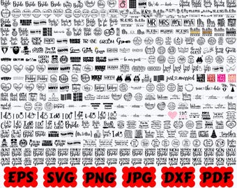 Wedding SVG | Mr And Mrs SVG | Bride SVG | Groom Svg | Marriage Svg | Save The Date Svg | Cut File for Cricut & Silhouette | Eps Dxf Png Jpg
