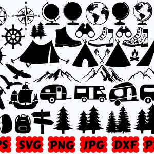 Hiking SVG | Adventure SVG | Nature SVG | Mountains Svg | Travel | Cut Files for Cricut & Silhouette | Svg Eps Dxf Png Jpg | Commercial Use image 8