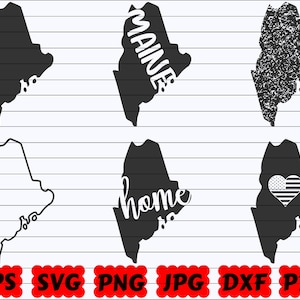 Maine State SVG | Maine SVG | Maine Svg File | Maine Cut File | Maine Silhouette | Maine Clipart | US State Svg | United States Svg | Vector