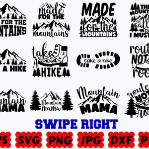 Hiking SVG | Adventure SVG | Nature SVG | Mountains Svg | Travel | Cut Files for Cricut & Silhouette | Svg Eps Dxf Png Jpg | Commercial Use image 5