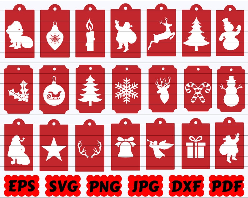 Christmas Tags SVG Christmas SVG Christmas Gift SVG - Etsy