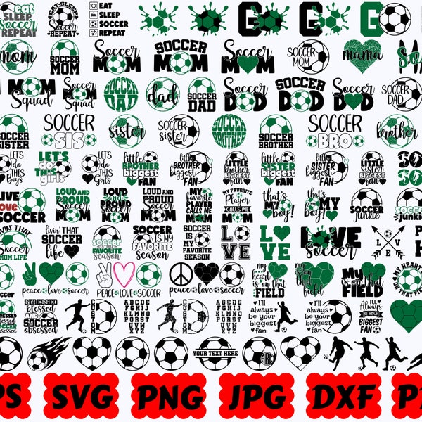 Fútbol SVG / Mamá de fútbol SVG / Deporte SVG / Archivos de corte de fútbol / Silueta de fútbol / Imágenes prediseñadas de fútbol / Cita de fútbol Svg / Fútbol diciendo Svg / Png