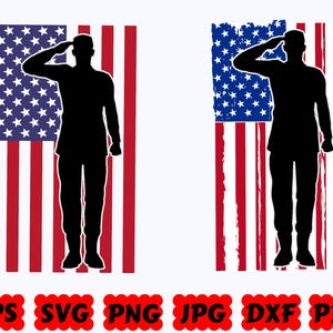 Soldier SVG | 4th Of July SVG | America SVG | Usa Svg | Cut Files for Cricut & Silhouette | Svg Eps Dxf Png Jpg Pdf | Commercial Use