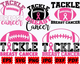 Tackle Breast Cancer SVG | Breast Cancer SVG | Cancer Awareness SVG | Cut File for Cricut & Silhouette | Svg Eps Dxf Png Jpg |Commercial Use