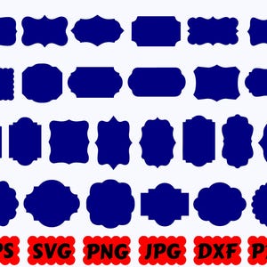 Frames SVG | Tags SVG | Label SVG | Shapes Svg | Borders Svg | Cut Files for Cricut & Silhouette | Svg Eps Dxf Png Jpg Pdf | Commercial Use