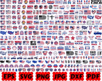 4th Of July SVG | America SVG | USA Svg | Independence Day Svg | Patriotic Svg | Fourth Of July Svg | Cut Files for Cricut | Eps Dxf Png Jpg
