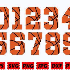 Basketball Numbers SVG | Numbers SVG | Sport Numbers SVG | Basketball Svg | Sport Svg | Cut Files for Cricut & Silhouette