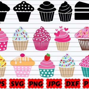 Birthday Cupcake SVG | Cupcake SVG | Muffin SVG | Dessert Svg | Sweets Svg | Cupcake Cut File | Cupcake Clipart | Cupcake Silhouette | Shirt