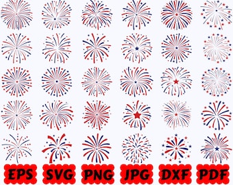 4th Of July Fireworks SVG | Fireworks SVG | 4th Of July SVG | America Svg | Usa Svg | Cut File for Cricut & Silhouette | Svg Eps Dxf Png Jpg