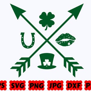St. Patrick's Day Party Decoration Set – Green Cardstock Arrows & Sign – Cush-n-Craft