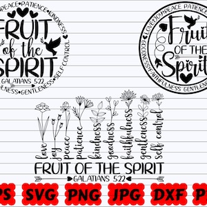 Fruit Of The Spirit SVG | Holy Spirit SVG | Spirit SVG | Religious Svg | Christian Svg | Jesus Svg | Faith Svg | God Svg | Bible Svg | Quote