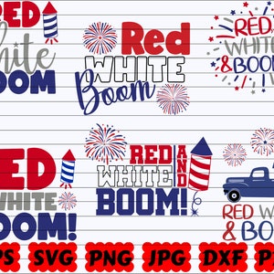 赤白ブーム SVG | 赤白青 SVG | 7 月 4 日 SVG | 7 月 4 日 SVG | アメリカ SVG | 独立記念日 SVG | 米国 SVG | 愛国心 SVG |Png
