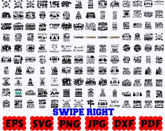 Camping SVG | Camp SVG | Happy Camper Svg | Adventure Svg | Camp Life Svg | Camper Svg | Cut Files for Cricut & Silhouette | Eps Dxf Png Jpg