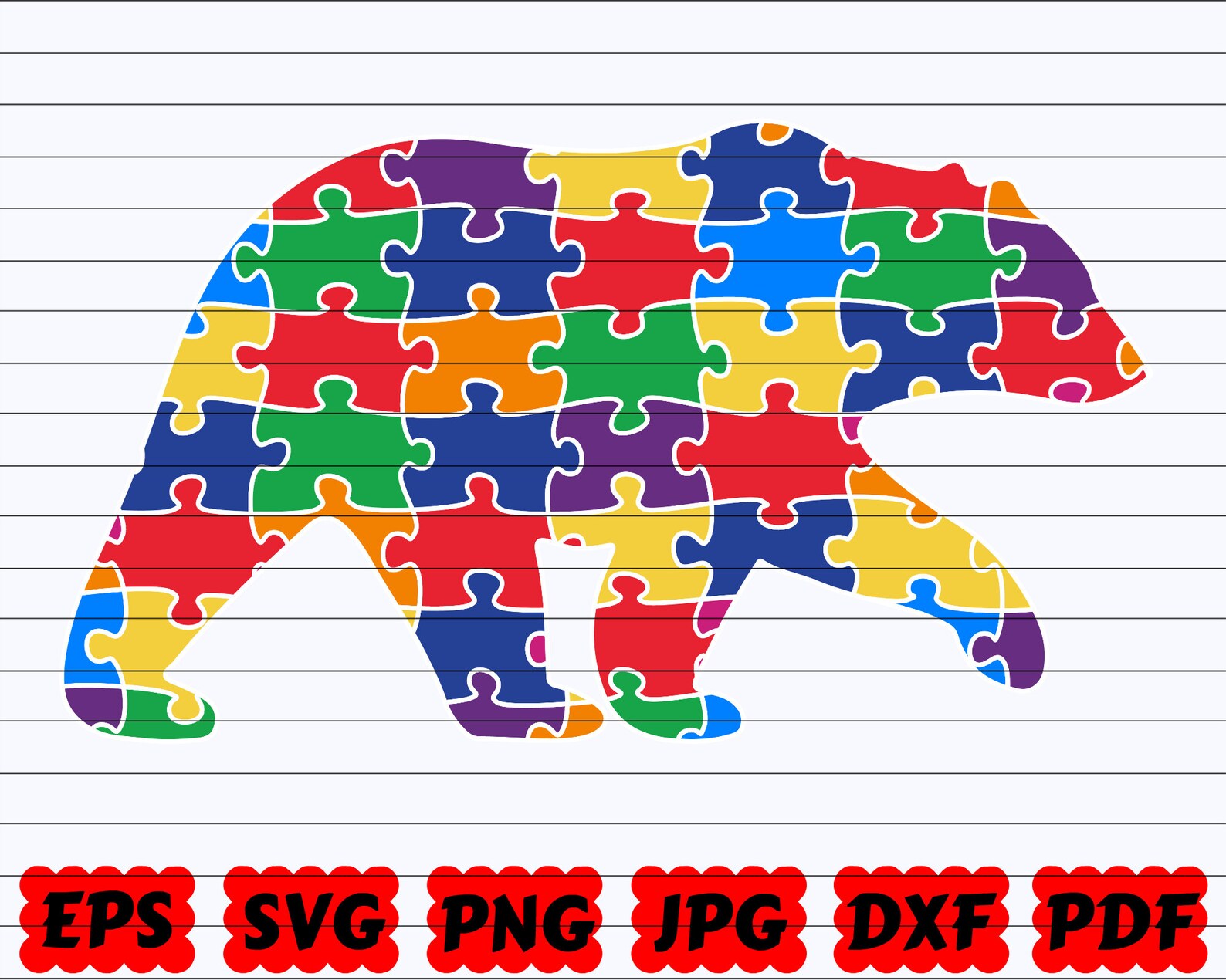 Autism Bear SVG Autism SVG Bear SVG Autism Design Svg Etsy Hong Kong