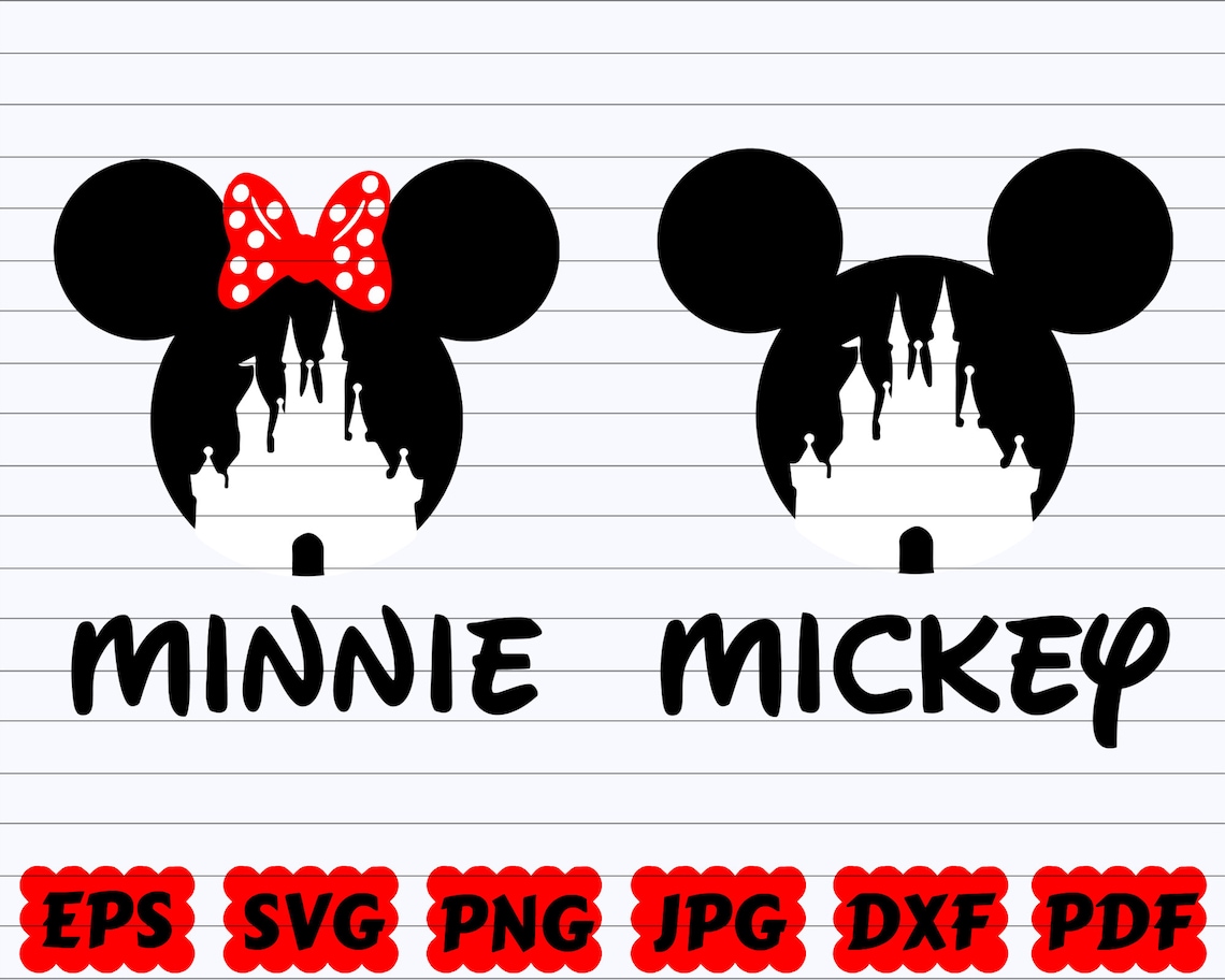 Minnie Castle SVG Mickey Castle SVG Disney Castle SVG | Etsy